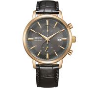 Chronograph CITIZEN, schwarz (schwarz, anthrazit), Armbanduhren, Herren, Chronograph, Armbanduhr, Herrenuhr, Solar, Stoppfunktion, Lederarmband (17684404-0)