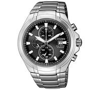 Chronograph CITIZEN, silber (silberfarben, schwarz), Armbanduhren, Herren, Chronograph, Armbanduhr, Herrenuhr, Solar, Stoppfunktion, Titan, Saphirglas (34406138-0) silberfarben, schwarz