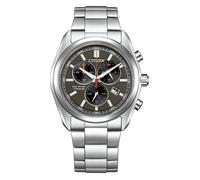 Chronograph CITIZEN, silberfarben, schwarz, Armbanduhren, Herren, Chronograph, Armbanduhr, Solar, Herrenuhr, analog, Big Date, Stoppfunktion (28073927-0) silberfarben, schwarz