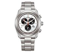 Chronograph CITIZEN, silberfarben, silberfarben, Armbanduhren, Herren, Chronograph, Armbanduhr, Solar, Herrenuhr, analog, Big Date, Stoppfunktion (83510423-0) silberfarben, silberfarben
