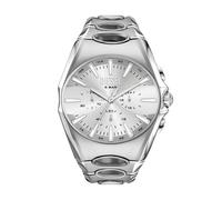 Chronograph DIESEL "D-CURVE", edelstahlfarben, Armbanduhren, Herren, Chronograph, Quarzuhr, Armbanduhr, Herrenuhr, Edelstahlarmband, analog (49691650-0) edelstahlfarben