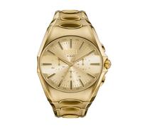 Chronograph DIESEL "D-CURVE", gold (gelbgoldfarben), Armbanduhren, Herren, Quarzuhr, Armbanduhr, Herrenuhr, Edelstahlarmband, analog (79375852-0) gelbgoldfarben