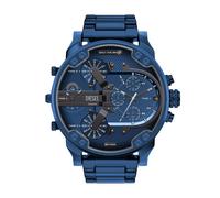 Chronograph DIESEL "MR. DADDY 2.0", blau, blau, Armbanduhren, Herren, Chronograph, Quarzuhr, Armbanduhr, Herrenuhr, Edelstahlarmband, analog, Tag (99229713-0) blau, blau