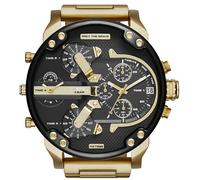 Chronograph DIESEL "MR. DADDY 2.0", gold (goldfarben), Armbanduhren, Herren, Chronograph, Quarzuhr, Armbanduhr, Herren, Datum, Stoppfunktion, mehrere Zeitzonen (438640-0) goldfarben