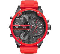 Chronograph DIESEL "MR. DADDY 2.0", rot, Armbanduhren, Herren, Chronograph, Quarzuhr, Armbanduhr, Herrenuhr, Stoppfunktion, Edelstahlarmband (65903604-0) rot