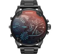 Chronograph DIESEL "MR. DADDY 2.0", schwarz, Armbanduhren, Damen, Chronograph, Quarzuhr, Armbanduhr, Herrenuhr, Stoppfunktion, mehrere Zeitzonen (97116352-0) schwarz