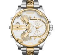 Chronograph DIESEL "MR. DADDY 2.0", silber (edelstahlfarben, goldfarben), Armbanduhren, Herren, Chronograph, Armbanduhr, Herrenuhr, Edelstahlarmband, analog, Tag, Stoppfunktion (59673137-0) edelstahlf