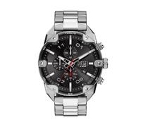 Chronograph DIESEL "Spiked", edelstahlfarben, schwarz, Armbanduhren, Herren, Chronograph, Quarzuhr, Armbanduhr, Herrenuhr, Edelstahlarmband, analog, Tag (79854742-0) edelstahlfarben, schwarz