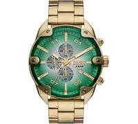 Chronograph DIESEL "SPIKED", gold (gelbgoldfarben), Armbanduhren, Kinder, Chronograph, Quarzuhr, Armbanduhr, Herrenuhr, Edelstahlarmband, analog, Tag (57953520-0) gelbgoldfarben