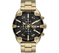Chronograph DIESEL "SPIKED", gold (goldfarben, schwarz), Armbanduhren, Damen, Chronograph, Quarzuhr, Armbanduhr, Herrenuhr, Edelstahlarmband, Stoppfunktion (34975147-0) goldfarben, schwarz