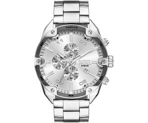 Chronograph DIESEL "SPIKED", silber (silberfarben, silberfarben), Armbanduhren, Herren, Chronograph, Quarzuhr, Armbanduhr, Herrenuhr, Edelstahlarmband, Stoppfunktion, Tag (63968941-0) silberfarben, si