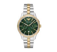Chronograph EMPORIO ARMANI, gold (edelstahlfarben, gelbgoldfarben), Armbanduhren, Herren, Chronograph, Quarzuhr, Armbanduhr, Herrenuhr, Edelstahlarmband, analog, Tag (26330744-0) edelstahlfarben, gelb