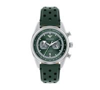 Chronograph EMPORIO ARMANI, grün, silberfarben, Armbanduhren, Herren, Chronograph, Quarzuhr, Armbanduhr, Herrenuhr, Lederarmband, analog, Tag (59977356-0) grün, silberfarben