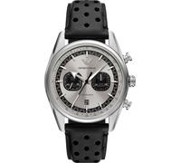 Chronograph EMPORIO ARMANI, schwarz (schwarz, grau), Armbanduhren, Herren, Chronograph, Quarzuhr, Armbanduhr, Herrenuhr, Lederarmband, analog, Tag (79645961-0) schwarz, grau