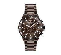 Chronograph EMPORIO ARMANI "WORLD EXPLORER", braun (braun, braun, braun), Armbanduhren, Herren, Chronograph, Armbanduhr, Solar, Keramik, analog, Tag, Stoppfunktion (40533222-0) braun, braun, braun