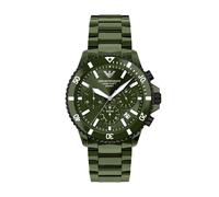 Chronograph EMPORIO ARMANI "WORLD EXPLORER", grün (grün, grün, grün), Armbanduhren, Herren, Chronograph, Armbanduhr, Solar, Keramik, analog, Tag, Stoppfunktion (88289730-0) grün, grün, grün