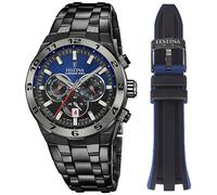 Chronograph FESTINA "Chrono Bike 2024 - Special Edition", schwarz (schwarz, blau, schwarz), Armbanduhren, Herren, Chronograph, Armbanduhr, Quarzuhr, Herrenuhr, Stoppfunktion, Special Edition (56232307