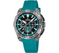 Chronograph FESTINA "Chrono Bike 2025", blau (petrol), Armbanduhren, Kinder, Chronograph, Quarzuhr, Armbanduhr, Herrenuhr, analog, Tag, Stoppfunktion (14235727-0) petrol