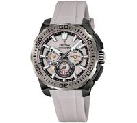 Chronograph FESTINA "Chrono Bike 2025", grau (hellgrau), Armbanduhren, Herren, Chronograph, Quarzuhr, Armbanduhr, Herrenuhr, analog, Tag, Stoppfunktion (74243911-0) hellgrau