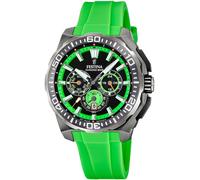 Chronograph FESTINA "Chrono Bike 2025", grün, Armbanduhren, Herren, Chronograph, Quarzuhr, Armbanduhr, Herrenuhr, analog, Tag, Stoppfunktion (86854317-0) grün