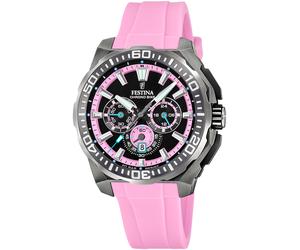 Chronograph FESTINA "Chrono Bike 2025", rosa, Armbanduhren, Herren, Chronograph, Quarzuhr, Armbanduhr, Herrenuhr, analog, Tag, Stoppfunktion (17940913-0) rosa