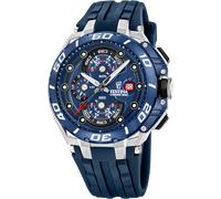 Chronograph FESTINA "Chrono Bike", blau, blau, schwarz, Armbanduhren, Herren, Chronograph, Quarzuhr, Armbanduhr, Herrenuhr, analog, Tag, Stoppfunktion (26644264-0) blau, blau, schwarz