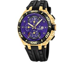 Chronograph FESTINA "Chrono Bike Special Edition", lila (schwarz, lila, schwarz), Armbanduhren, Herren, Chronograph, Quarzuhr, Armbanduhr, Herrenuhr, Edelstahlarmband (54625669-0) schwarz, lila, schwa