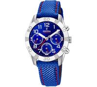 Chronograph FESTINA "Junior Collection", blau, Armbanduhren, Herren, Chronograph, Armbanduhr, Quarzuhr, Kinderuhr, Stoppfunktion, ideal als Geschenk (65166067-0)