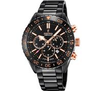 Chronograph FESTINA "Keramik Kollektion", schwarz, Armbanduhren, Kinder, Chronograph, Armbanduhr, Quarzuhr, Herrenuhr, Stoppfunktion, Edelstahlarmband (86528649-0) schwarz