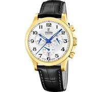 Chronograph FESTINA "Limited Edition", schwarz, Armbanduhren, Herren, Chronograph, Quarzuhr, Armbanduhr, Herrenuhr, Swiss Made, Lederarmband, analog, Tag (83172116-0) schwarz
