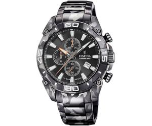 Chronograph FESTINA "Special Edition", schwarz (schwarz, grau), Armbanduhren, Herren, Chronograph, Quarzuhr, Armbanduhr, Herrenuhr, Edelstahlarmband, Datum,Stoppfunktion (37405239-0) schwarz, grau
