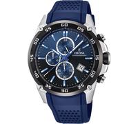 Chronograph FESTINA "The Originals", blau (blau, blau, schwarz), Armbanduhren, Herren, Chronograph, Quarzuhr, Armbanduhr, Herrenuhr, analog, Tag, Stoppfunktion (70052368-0)