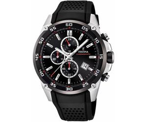 Chronograph FESTINA "The Originals", schwarz, Armbanduhren, Herren, Chronograph, Armbanduhr, Quarzuhr, Herrenuhr, Stoppfunktion, bis 10 bar wasserd. (17835614-0) schwarz