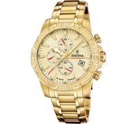 Chronograph FESTINA "Timeless Chronograph", gold (goldfarben, gelbgoldfarben), Armbanduhren, Herren, Chronograph, Quarzuhr, Armbanduhr, Herrenuhr, Edelstahlarmband, analog, Tag (22663840-0) goldfarben