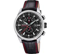 Chronograph FESTINA "Timeless Chronograph", schwarz (schwarz, schwarz), Armbanduhren, Kinder, Chronograph, Quarzuhr, Armbanduhr, Herrenuhr, Lederarmband, analog, Tag (42888311-0) schwarz, schwarz