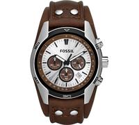 Chronograph FOSSIL "COACHMAN", braun, Armbanduhren, Herren, Chronograph, Quarzuhr, Armbanduhr, Herrenuhr, Stoppfunktion, Datum, Lederarmband (158698-0) braun
