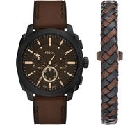 Chronograph FOSSIL "MACHINE", braun, Armbanduhren, Herren, Chronograph, Quarzuhr, Armbanduhr, Herrenuhr, Lederarmband, Ideal auch als Geschenk (62557329-0) braun