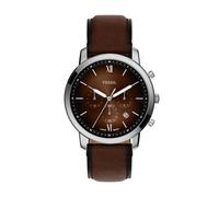 Chronograph FOSSIL "NEUTRA", braun, dunkelbraun, Armbanduhren, Herren, Chronograph, Quarzuhr, Armbanduhr, Herrenuhr, Lederarmband, analog, Tag (81142518-0) braun, dunkelbraun