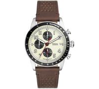 Chronograph FOSSIL "SPORT TOURER", braun, Armbanduhren, Herren, Chronograph, Quarzuhr, Armbanduhr, Herrenuhr, Lederarmband, analog, Tag (25159812-0) braun