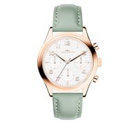Chronograph FYNCH-HATTON, grün, Armbanduhren, Damen, Chronograph, Quarzuhr, Armbanduhr, Damenuhr, Lederarmband, analog, Stoppfunktion (85142102-0)