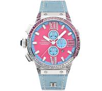 Chronograph HAEMMER GERMANY "EMINENT", blau (hellblau, pink), Armbanduhren, Damen, Chronograph, Quarzuhr, Armbanduhr, Damenuhr, analog, Tag, Stoppfunktion (76023442-0)