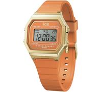 Chronograph ICE-WATCH "ICE digit retro - Small", orange (apricot), Armbanduhren, Damen, Chronograph, Armbanduhr, Quarzuhr, Damenuhr, Silikonarmband, Datum (42236260-0) apricot