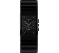 Chronograph JACQUES LEMANS "Dublin", schwarz (schwarz, schwarz), Armbanduhren, Damen, Chronograph, Quarzuhr, Armbanduhr, Damenuhr, Herrenuhr, Keramik, Stoppfunktion (39058003-0) schwarz, schwarz