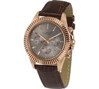 Chronograph JACQUES LEMANS "La Passion", braun (dunkelbraun, braun), Armbanduhren, Damen, Chronograph, Quarzuhr,Armbanduhr,Damenuhr,Herrenuhr,Lederarmband,Stoppfunktion,Tag (85736264-0)