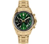 Chronograph JACQUES LEMANS "Liverpool", gold (goldfarben, grün), Armbanduhren, Herren, Chronograph, Quarzuhr, Armbanduhr, Herrenuhr, Edelstahlarmband, analog, Tag (36014143-0) goldfarben, grün