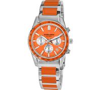 Chronograph JACQUES LEMANS "Liverpool", orange (silberfarben, orange), Armbanduhren, Damen, Chronograph, Quarzuhr, Armbanduhr, Herrenuhr, Damenuhr, bis 10 bar wasserdicht (92146245-0) silberfarben, or