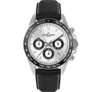 Chronograph JACQUES LEMANS "Liverpool", schwarz (schwarz, silberfarben), Armbanduhren, Herren, Chronograph, Quarzuhr, Armbanduhr, Herrenuhr, Lederarmband, Datum (35272154-0)