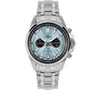 Chronograph JACQUES LEMANS "Liverpool", silber (silberfarben, hellblau), Armbanduhren, Herren, Chronograph, Quarzuhr, Armbanduhr, Herrenuhr, Edelstahlarmband, analog, Tag (43763051-0) silberfarben, he