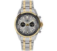 Chronograph JACQUES LEMANS "Liverpool", silberfarben, goldfarben, Armbanduhren, Herren, Chronograph, Quarzuhr, Armbanduhr, Herrenuhr, Edelstahlarmband, analog, Tag (37689059-0) silberfarben, goldfarbe