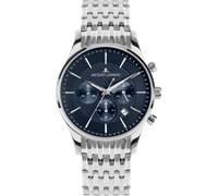 Chronograph JACQUES LEMANS "London", silber (silberfarben, blau), Armbanduhren, Herren, Chronograph, Quarzuhr, Armbanduhr, Herrenuhr, Edelstahlarmband, analog, Tag (10384264-0) silberfarben, blau